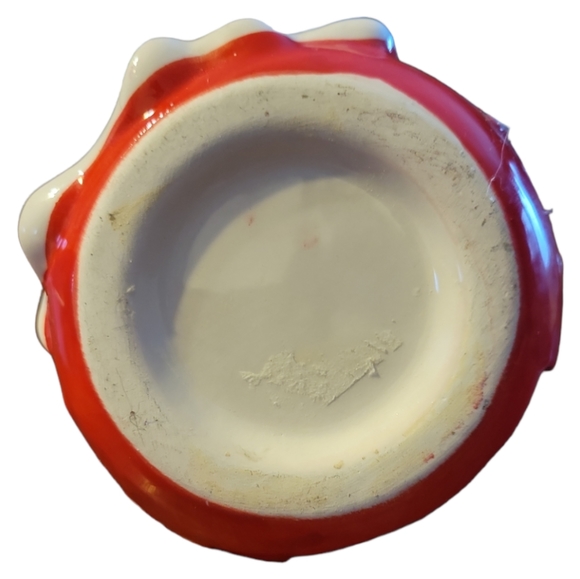 Vtg Ceramic Ho Ho Santa Claus Head Tealight Votive Candle Holder - Picture 7 of 8